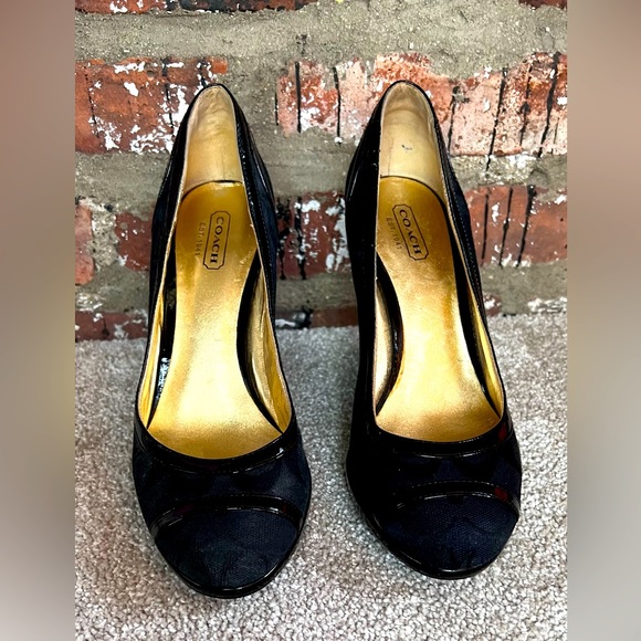 Coach Black Wedges - Picture 1 of 8